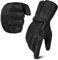 aaasportx Motorradhandschuhe Herren Winter Schwarz MotorradHandschuhe Winter Motorradhandschuhe Winter Herren Warm Wasserdicht Winddicht (S)
