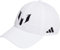 adidas Messi Dad Cap - Gesticktes Messi-Logo, Baumwoll-Twill, vorgekrümmte Krempe, verstellbarer Rückengurt, absorbierendes Schweißband, Weiß/Schwarz, Einheitsgr��e