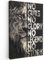 MuchoWow© Leinwand Bilder Groß 80x120 cm XXL Wanddeko Wohnzimmer Aesthetic Room Decor Deko Zimmer Wandbilder Modern Fotogeschenke Löwe - Sprüche - Tiere - No guts no glory no legend no story&quo