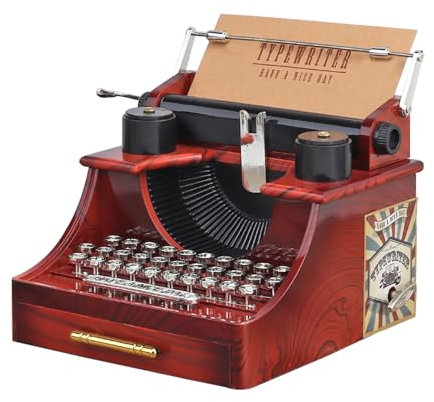 Fayemint Schreibmaschine Spieluhr, Vintage Schreibmaschine Stil mechanische Spieluhr, Vintage Spieluhr, für Dekoration des Büros, als Geburtstagshochzeitsgeschenk