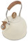 Tetera de Acero Inoxidable con Silbato de 2,5 Litros con Asa, Gran Capacidad, Adecuada para Estufa Eléctrica de Gas (Beige)