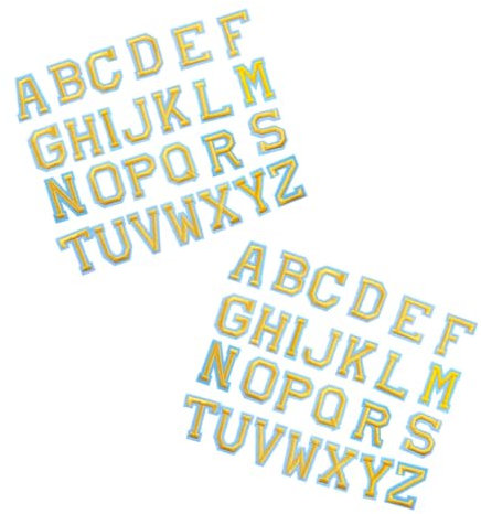 NUOBESTY 260 Stk Buchstaben-Patch gestickte Aufnäher mit Buchstaben Patch-Jeans farbige Jeans DIY kleidung Kleider Nähalphabet aufbügeln Uniformen Material Polyesterfaden