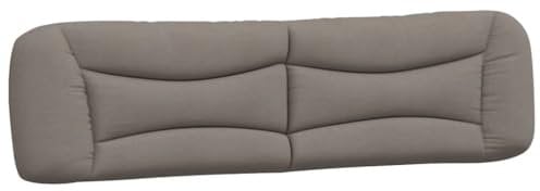 vidaXL Kopfteil Kissen, Kopfteilkissen mit Reißverschluss, Rückenkissen mit hervorragender Rückenlehne, Kopfkissen Lesekissen, Taupe 200cm Stoff