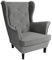 SEELLOO Sessel Bequemer Polstersessel Armlehnstuhl Kuschelsessel Sitzer Relaxstuhl Wohnzimmer Ohrensessel Modern Schlafzimmer, Grau, 95 x 81 x 102 cm