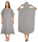 KUOGAS Badeponcho Damen& Herren,Poncho Handtuch, Mikrofaser-Surf Poncho, Badeponcho Handtuch, aus Mikrofaser auch als Umkleidehilfe Strand (Hellgrau, L)