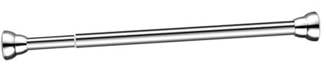 JISADER Asta appendiabiti regolabile senza foratura, allungabile per armadio, tenda da doccia, in acciaio inox, asta telescopica per doccia, balcone, bagno, 26 cm fino a 35 cm
