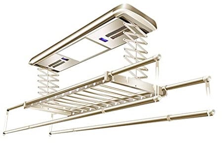 TOAWEM Porte-vêtements, séchoir Multifonctionnel, Levage Intelligent, séchoir Automatique, séchoir à Linge électrique monté au Plafond, Acier Inoxydable - Pliable