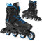 ATTABO Herren Cyclone Fitness Inliner Größe 46 EU ABEC-7 Räder PU 82A Halbharte TPR Schale Bremse Komfort Stabilität Dreifache Anpassung Langlebige Materialien