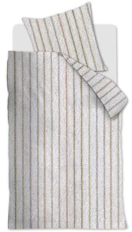 Beddinghouse Soft Lines bettwäsche-Set 2 TLG. - 135x200 - Off-White - Baumwolle - mit Reißverschluss