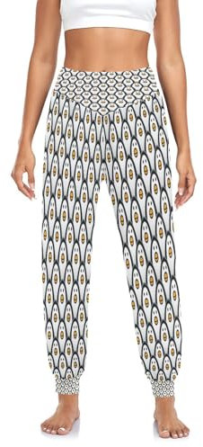 Damen Yogahose Tier Pinguine Muster Yoga Pilates Hosen Haremshose Dance Hosen Harem Niedlich Pinguin