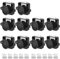 Cerraduras de armario sin llave con botón grande de empuje, ABS RV Cabinet Catch Bloqueo para RV, autocaravanas, remolques, caravanas, furgonetas, yates, barcos (negro, 10 unidades)
