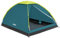 Bestway 4-Personen-Zelt Wander Dome, 200 x 240 x 135 cm, Wasserdichtes PU-beschichtetes Polyester, Fiberglas-Stangen, Insektennetz, Innentasche, Bodenschutz, 8 Heringe, Tragetasche