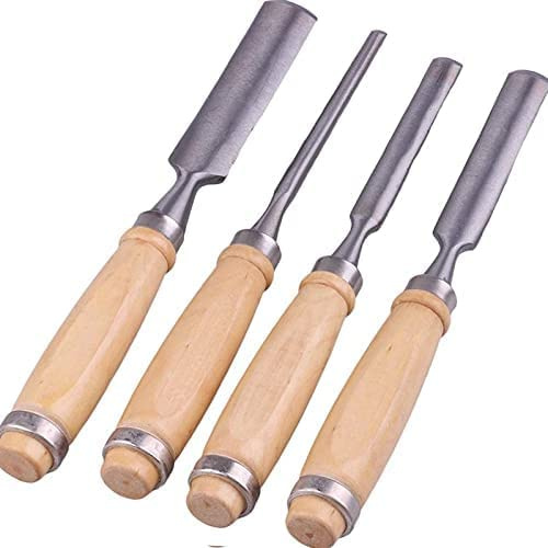 Carbon Steel Carpenter Carving Firmer Gouge Wood Chisel Tool Carpentry Tools Wood Chisel Set Pack of 4