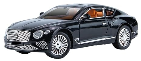 Für Bentley Continental GT Luxusfahrzeug Legierung Serie Modell Auto Sammlung Metall Druckguss Spielzeug Auto Sound Licht Geschenk 1:24(Black box)