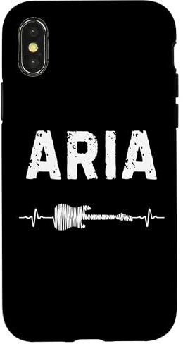 Hülle für iPhone X/XS Aria Gitarre Herzschlag Gitarrist Retro Vintage