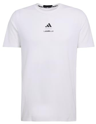 adidas Herren T-Shirt Les Mills Graphic, Weiß, S