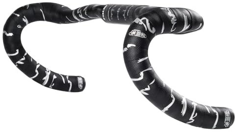 Chooee Nastro Manubrio Bici Corsa,Ciclismo Bike Ribbon Nastro Manubrio Bicicletta[Lungo:1980mm Largo:30mm Spesso:3mm],Nastro Manubrio Bici Gravel-Superficie PU Penetrazione in Silicone.(Nero/Argento)