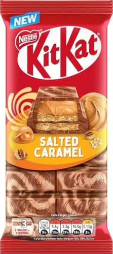 KitKat Salted Caramel Chocolate Sharing Bar - Crispy Wafer Biscuit, 99g | Pack of 1