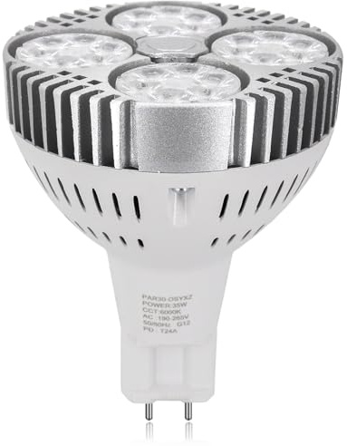 enwant Lampadina LED G12 PAR30 LED 35 Watt, PAR30 G12 luminosa Lampadina a ioduri metallici di ricambio, Sostituisce CDMT/T6/MasterColor/Powerball/HID, 220 V, 1 confezione(4000K Natural White)