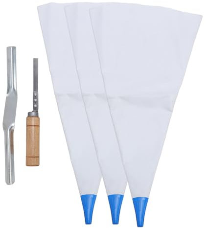 Heavy Duty PVC Mortar Bags Set with Brick Jointer Tuck Pointer for Tile Grout Masonry Mortar Reusable Easy To Cement Sealer Bag for Piping