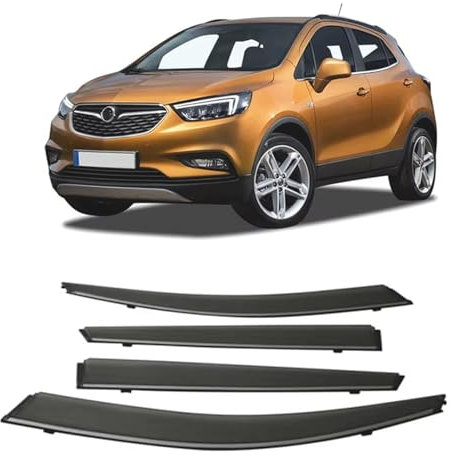 ZXBL Auto Windabweiser für Opel Mokka X 2012 2013 2014 2015 2016 2017 2018 2019, Autofenster Regenschutz Regenabweiser Integrierte Deflektoren Integrierter Windabweiser
