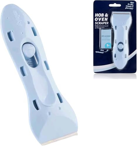 Ergonomic Minky Hob & Oven Scraper – Removes Burnt-On Food, Grease & Stubborn Marks – Ideal for Ceramic & Glass Hobs, Tiles, Oven Doors & Pans
