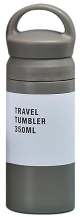 21091 Day Off Stainless Steel Tumbler, 16.9 fl oz (500 ml), White Wooden Coffee Cup Set (D, 18.5cm)