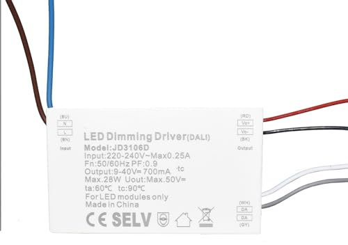 Mit Wärmeleitpaste versiegelter DALI PUSH Dimmbarer Treiber, integrierte Lampe, interne Stromversorgung for Schienenleuchte, Deckenleuchte, Wand-LED, 100 V–240 V Eingang(15W 9-42V 350mA)