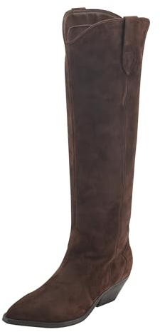 Marc Fisher LTD Women's Ander Knee High Boot, Dark Brown Suede 202, 2 UK