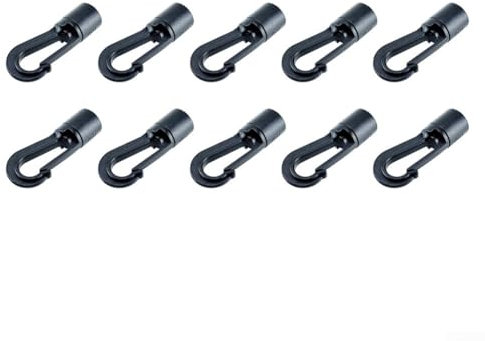 Ganci in plastica leggeri e resistenti, adatti per corde elastiche elastiche da 5 a 8 mm
