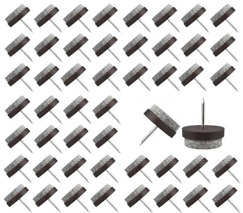 50 Piezas Tacos de Fieltro para Muebles, Tornillos Deslizantes de Fieltro, Tacos de Fieltrocom, Compatible para Sillas, Antideslizantes y Resistentes, Sillas, Armarios y Suelos Laminados o Parquet