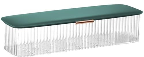 CAKEEYUM Small Parts Organizer, 8-Compartment Clear Plastic Box with Lid, Minimalist Dustproof Daily Contact Lens Organizer for Daily Lens, Cable, Cosmetic, Beads, Green gardening