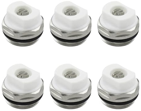 6Pcs Radiator Air Release Valves Replacement 3 / 8Inch Air Vent Bleed Sealing Sealing