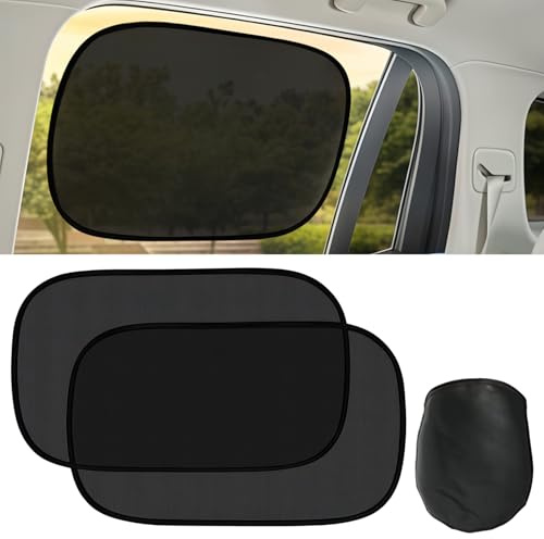 2 Stück Sonnenschutz Auto Baby,Sonnenschutz Seitenscheibe mit UV Schutz | Autofenster Fensterschutz Verdunkelung 50 x 30cm,Universal Sonnenblende Autos Kinder für Seitenfenster,Privatsphäre