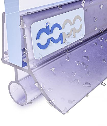 DQ-PP Duschdichtung 70cm | Dichtung für 6mm – 8mm Glastür Stärke | UK08 | Wasserablaufprofil Wasserabweisprofil | Duschkabinen Duschabdichtung Duschwand | Ersatzteile für Duschkabine | Transparent