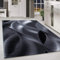 HomebyHome Teppich Wohnzimmer 200x290 cm (200x300 cm) Schwarz Moderne Abstrakt Design - Küche Esszimmer und Schlafzimmer Teppich Kurzflor Teppich Extra Weich Pflegeleicht - Carpet Living Room