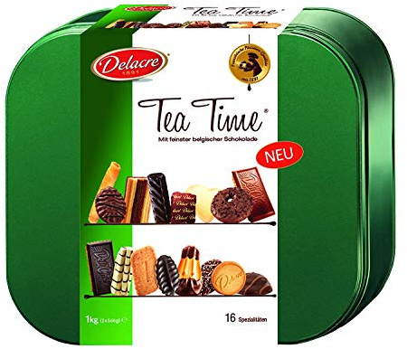 Delacre 5xSonderedition Weihnachten, Gebäckmischung Tea Time Pack (5x1000g Metalldose)