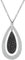 Women’s Pendant Necklace Silver Rose Gold Long Chain Necklace with Black Diamond and Crystal Personalized Necklace for Best Friends (Water Drop, Rose Gold)