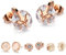 Kim Johanson Damen Ohrringe *15 Designs* aus Edelstahl in Roségold mit Zirkonia Steinchen oder Perlmutt besetzt inkl. Schmuckbeutel (Fuchs)