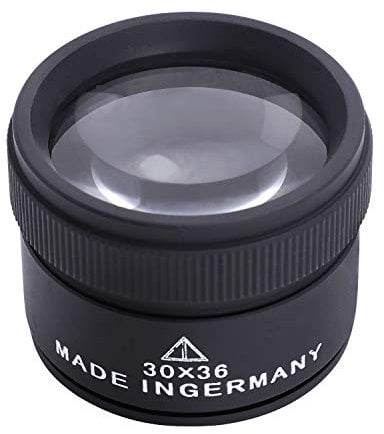 30X Portable Desktop Magnifier Compact Magnifying Glass Reading Observing Magnifier Illuminated Dome Magnifing Glasses Handheld Magnifier Jeweler Loupe Paperweight for Reading Watching Repairing