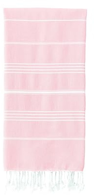 KZY London, telo mare turco, 100% cotone, ideale per bagno, hammam, sauna, palestra (Rosa)