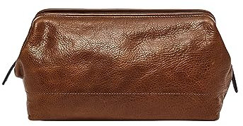 Fossil Geschenk für Männer Reise, Leder Rasierset cognac 26,7 cm L x 14,6 cm B x 15,3 cm H MLG0724222