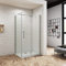 120x80x195cm Mamparas de Ducha Puerta Plegable Cristal Templado de 6mm ANTICAL, Cabina de Ducha Perfil Aluminio