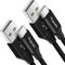 etguuds USB C Charger Cable 2Pack 1M, USB to USB-C Cable 3A Fast Charging Type C Phone Lead Braided for iPhone 15 Pro Max Samsung Galaxy S23 S22 S21 S20 S10 S9 A20e A15 A50 -Black