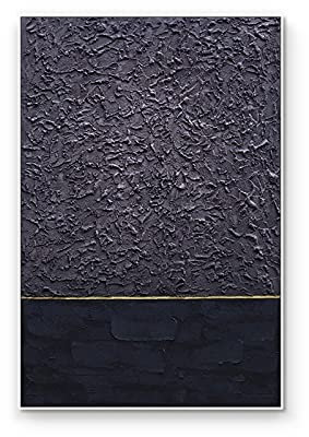 MWMG Acrylbilder Auf Leinwand Handgemalt,Lila Dicke Textur Quadratische Geometrie Minimalismus Moderne Kunstwerke Abstrakte Gemälde Handgemalte Ölgemälde Auf Leinwand Wandkunst Für Wohnzimmer Schlafz