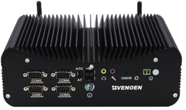 VENOEN Rugged Mini Industrial PC, Core i5 4200U 2-Core 4-Thread, 8GB DDR3 RAM 512GB SSD, Windows 10 mini pc fanless, 4K@60Hz, HD, VGA, SIM Slot, 2 x i210/i211 Gigabit RJ45 Lan, RS232/485/422 COM