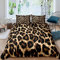ewffb Bettwäsche 135x200 Leopardenmuster, Weiche GebüRstet Mikrofaser Bettbezug Set, Bettbezüge mit Reißverschluss und 2 Kissenbezug 80x80 cm