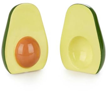 Balvi Set Sal & Pimienta Avocado Color Verde En Forma de Aguacate Porcelana