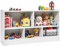 GYMAX Kids Storage Shelf Unit, 5-Cubby Wooden Children Bookcase, Toy Storage Organizer for Playroom Bedroom (White)
