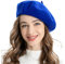 ZLYC Frauen Klassische Der Französische Künstler Baskenmütze Barett(Fantasieblau)